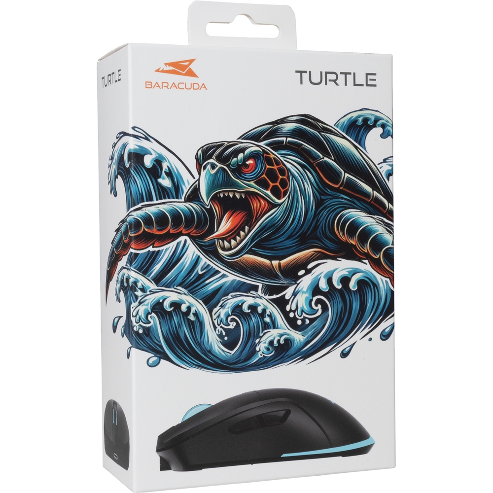 Baracuda TURTLE czarna detale myszy gamingowej